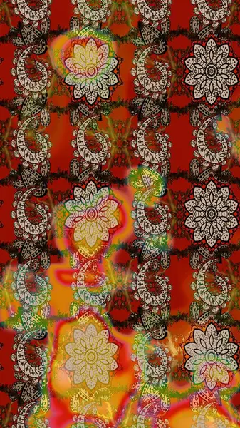 Renkli şirin çiçek deseni. Renkli Bahar Teması eskiz kalıbı. Düz Çiçek Elementleri Tasarımı. Raster Modaya uygun kumaş deseni.