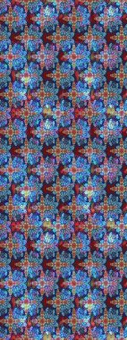 Yumuşak, bahar çiçekli arka plan. Çiçekli karalama şeklinde Raster çiçek deseni. Mavi ve nötr renkte çiçekler.