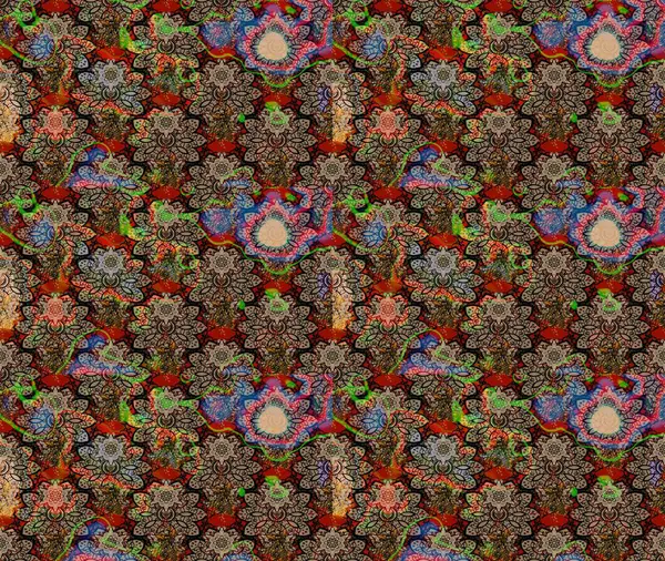 Raster illüstrasyonu. Çiçekli, yapraklı, çiçek desenli eskiz. El çizimi.