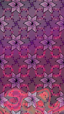 Güzel kumaş deseni. Raster illüstrasyonu. Bahar çiçekli güzel bir çiçek deseni..