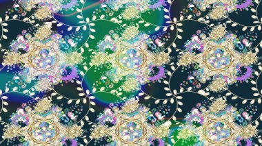 Nazik romantik baskı. Tatil havası. Raster güzel bir çiçek deseni çizmiş. Bahar mevsimi.