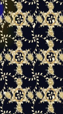 Raster illüstrasyonundaki çiçek desenli çizim. Siyah renkte çiçekler.