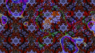 Raster illüstrasyonu. Çizim çiçek deseni duvar kâğıdı olarak kullanılabilir. Kahverengi ve siyah renkte çiçekler.