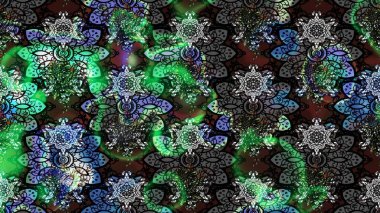 Suluboya, elle çizilmiş. Çiçekler gri ve siyah üzerine. Raster hisseleri. Taslak arkaplan deseni.