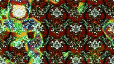 Renkli grunge, koyu yeşil ve kahverengi çiçeklerle soyut bir arka plan oluşturur. Nakış desenli çiçek deseni. İzler, kumaş, duvar kağıtları, tekstil için raster dokusu.