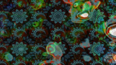 Raster resim. Çiçek desenli çiçek ve yaprakları ile. Sevimli küçük çiçek desenle.