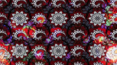 Güzel karalamalı çiçek desenli çizim. Küçük çiçekteki sevimli çiçek deseni. Raster illüstrasyonu. Güzel kumaş deseni.