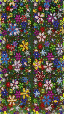 Yumuşak, yaz çiçekli arka plan. Yeşil ve gri renkli çiçekler. Raster çiçek desenli ve çiçekli..