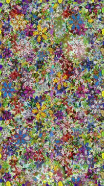 Tropik çiçekler. Tişörtsüz arka plan deseni. Tarafsız ve gri renkte çiçekler.