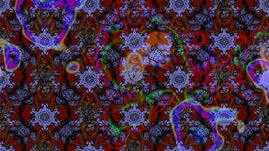 Raster illüstrasyonu. Çizim çiçek deseni duvar kâğıdı olarak kullanılabilir. Kahverengi ve siyah renkte çiçekler.