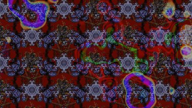 Kahverengi ve kırmızı renkte çiçekler. Yumuşak, bahar çiçekli arka plan. Raster çiçek desenli ve çiçekli..