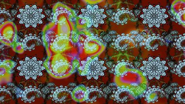 Suluboya çiçekli çiçek deseni. Kahverengi ve nötr renklerde güzel bir tekstil. Raster illüstrasyonu.