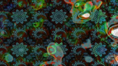 Raster resim. Çiçek desenli çiçek ve yaprakları ile. Sevimli küçük çiçek desenle.