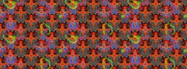 Eskiz klasiği. Raster Şirin kumaş deseni. Düz Çiçek Elementleri Tasarımı. Renkli Bahar Teması çizim şablonu.