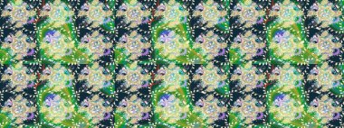 Raster illüstrasyonu. Renkli çizim kalıbı. Çiçek duvar kâğıdı. Çiçek arkaplan. Mavi renkte şirin tekstil.