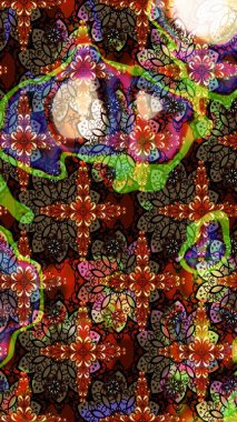 Küçük çiçekteki sevimli çiçek deseni. Raster illüstrasyonu. Tony 'nin kumaş kalıbını çiz. Modaya uygun kumaş deseni.