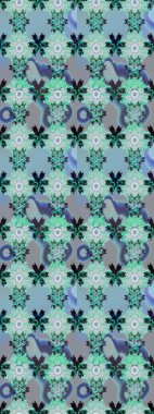 Anti-stres için soyut örnek sayfası. Mavi renklerde. Raster illüstrasyonu.