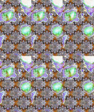 Eski usul küçük çiçekli şirin bir eskiz deseni. Moda arka planında parlak buketler. Raster illüstrasyonu. Kumaş, duvar kâğıdı ve kağıda yazdırmak için gelişen arkaplan.