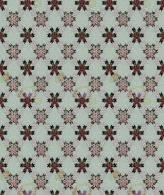 Gri renklerde. Çiçekli güzel suluboya desen. Raster illüstrasyonu.