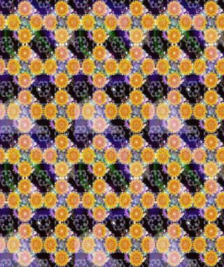 Çiçek desenli raster, sarı çizgi grafik desenli soyut raster arkaplan. Modern stil dokusu.