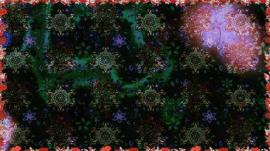 Hediye ambalaj kağıdı, tebrik kartları, posterler ve pankart tasarımı. Raster düz çiçekleri pürüzsüz desen. Siyah ve gri renkte çiçekler.