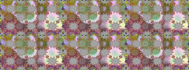 Çiçekli yaz çiçekleri. Kusursuz. Küçük renkli çiçekler. Moda baskıları için zarif bir şablon. Küçük çiçekte güzel bir desen. Motley illüstrasyonu.