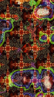 Raster Moda kumaş deseni. Çizgi çizimi kalıbı. Şirin çiçekler..