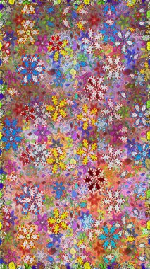 Parlak çiçekli kolaj çiçekleri tarafsız ve pembe. Çiçekli zambaklar kusursuz bir arka plan. Çiçek tasarımı için inanılmaz kolaj cennet tarzı..