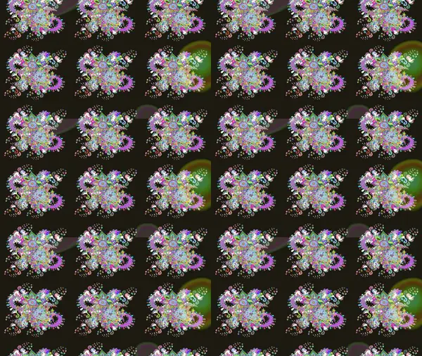 Motley illüstrasyonu. Küçük renkli çiçekler. Küçük çiçekte güzel bir desen. Gri çiçekli bahar çiçekleri. Moda baskıları için zarif bir şablon.