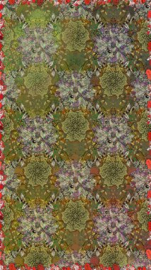 Çiçekli bahar çiçekleri. Küçük çiçekte güzel bir desen. Moda baskıları için zarif bir şablon. Motley illüstrasyonu. Küçük renkli çiçekler..