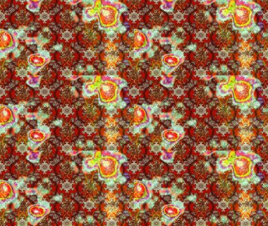 Renkli Bahar Teması eskiz kalıbı. Düz Çiçek Elementleri Tasarımı. Raster illüstrasyonundaki çiçek desenli çizim. Kahverengi renkte çiçekler.