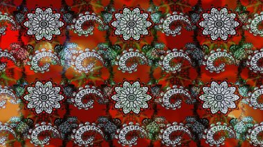 Raster düz çiçek çizim deseni. Hediye ambalaj kağıdı, tebrik kartları, posterler ve pankart tasarımı. Gri ve kahverengi renkte çiçekler.