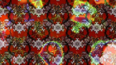 Sevimli çiçek raster deseni. Kahverengi ve kırmızı renkte çiçekler. Düz Çiçek Elementleri Tasarımı. Renk Bahar Teması eskiz şablonu.