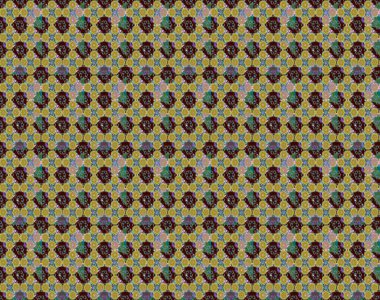 Düz Çiçek Elementleri Tasarımı. Raster illüstrasyonundaki çiçek desenli çizim. Renkli Yaz Temalı eskiz kalıbı. Kahverengi renkte çiçekler.