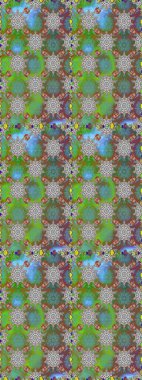 Yeşil ve gri renkte yaz çiçekleri. Küçük çiçekteki sevimli çiçek deseni. Raster deseni. Raster illüstrasyonu.