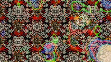 Raster düz çiçek çizim deseni. Hediye ambalaj kağıdı, tebrik kartları, posterler ve pankart tasarımı. Gri ve siyah renkte çiçekler.