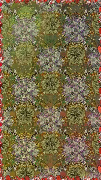 Çiçekli bahar çiçekleri. Küçük çiçekte güzel bir desen. Moda baskıları için zarif bir şablon. Motley illüstrasyonu. Küçük renkli çiçekler..