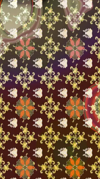 Raster illüstrasyonu. Küçük çiçekteki sevimli çiçek deseni. Çizim.