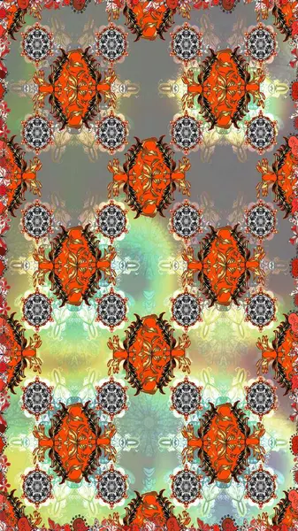 Gri ve nötr renklerde parlak çiçekli halı deseni.