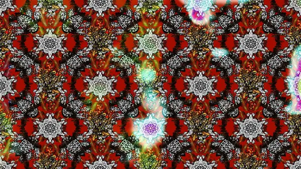 Anti-stres için soyut örnek sayfası. Raster illüstrasyonu. Gri ve kırmızı renklerde.