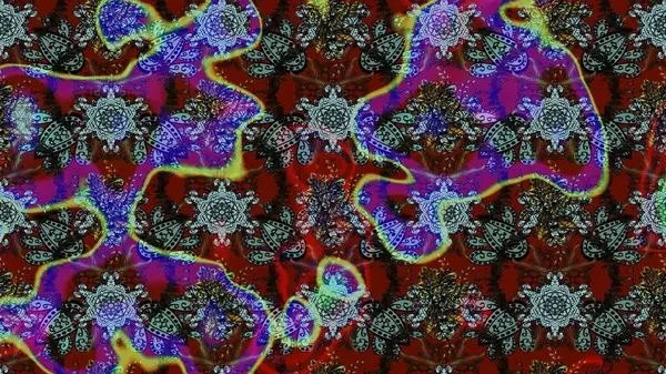 Çizim çiçek deseni duvar kağıdı, web sitesi arka planı, ambalaj kağıdı, davetiye, broşür, afiş veya web sitesi için kullanılabilir. El çizimi Raster çizimi. Parlak elementlerin.