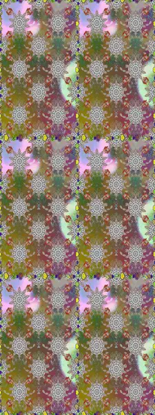 Çok renkli ve kahverengi zarif küçük çiçekler ve gri ve kahverengi renkli komik böcekler, raster deseni, illüstrasyon.