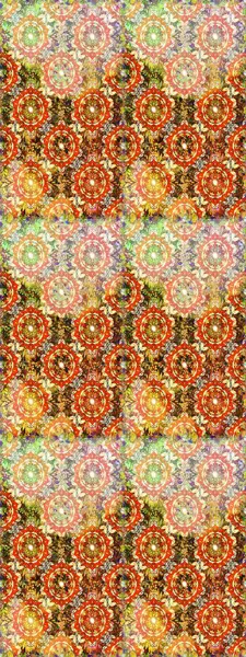 Raster oryantal süs. Kusursuz altın desen. Turuncu renklerde, altın elementlerle kusursuz desen.