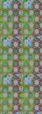 Yeşil ve gri renkte yaz çiçekleri. Küçük çiçekteki sevimli çiçek deseni. Raster deseni. Raster illüstrasyonu.