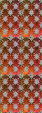 Küçük çiçekteki sevimli çiçek deseni. Varicolobrown raster kusursuz illüstrasyon. Birçok kahverengi ve soyut çiçekli tropikal, pürüzsüz desen.