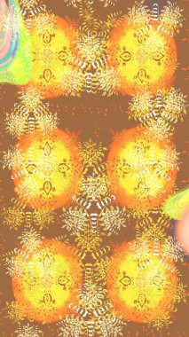 Güzel, parlak, pürüzsüz kumaş, tuval. Raster illüstrasyonu. Eski moda arka plan. Çiçek çelengi. Kıvırcık, parlak örgü. Desen, çizim, çiçek sınırı..