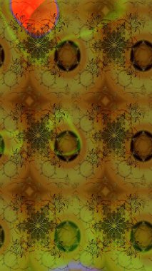 Kahverengi renkte güzel çiçekler, suluboya desenli, duvar kağıdı, kart ya da kumaş için fayanslı eskizler. Raster..