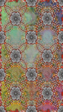 Raster 'ın taze dokusu. Klasik çiçek desenli. Yumuşak pamuk tasarımı. Sarma, tekstil ve duvar kâğıdı için kusursuz çiçek arkaplanı. Yumuşak kiremit.