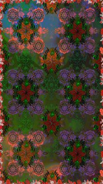 Çiçek deseni. Şatafatlı bahar bahçesi dokusu. Raster illüstrasyonu. Çiçeksiz arkaplan.