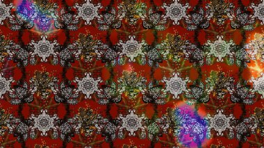 Çiçekli karalama şeklinde Raster çiçek deseni. Nazik, narin çiçek arkaplanı. Kahverengi ve gri renkte çiçekler.